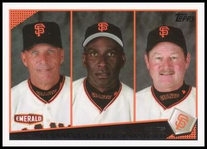 2009 Topps San Francisco Giants Emerald Nuts SFG31 Tim Flannery Roberto Kelly Carney Lansford CO